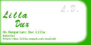 lilla dux business card